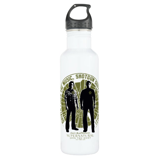 Supernatural Winchester Brothers "Shotgun" Stainless Steel Water Bottle (Front)