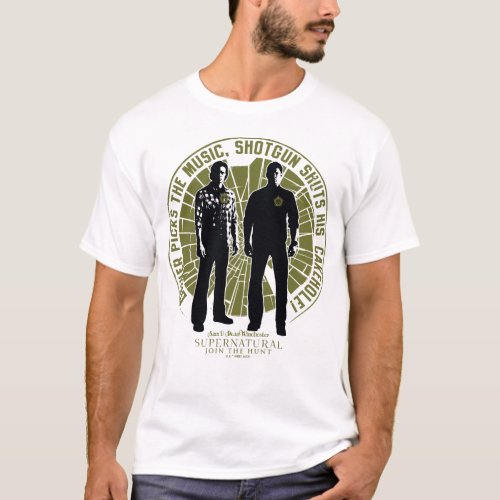 Supernatural Winchester Brothers Shotgun T_Shirt