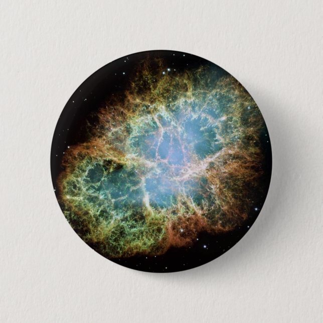 Supernova Explosion Star Galaxy Universe Black Sky Pinback Button (Front)