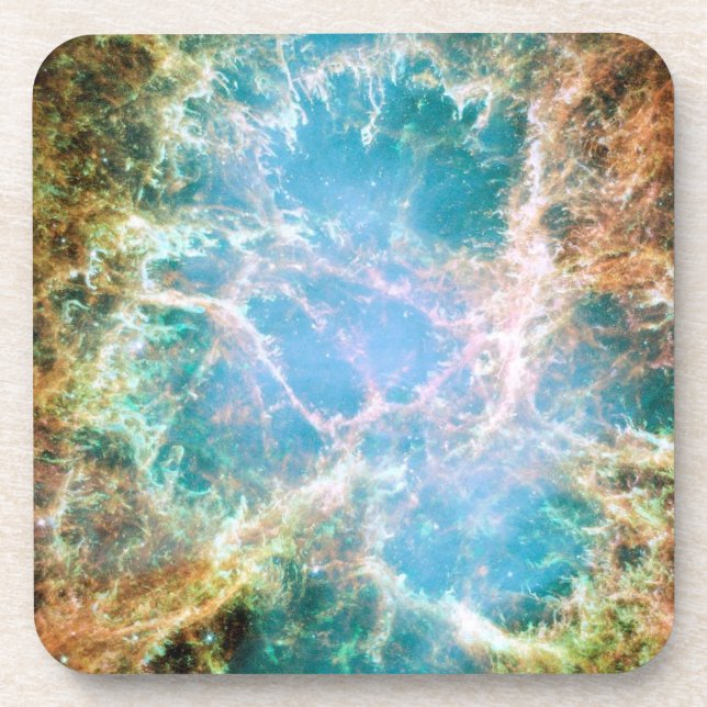 Supernova Remnant Position in Crab Nebula Beverage Coaster (Front)