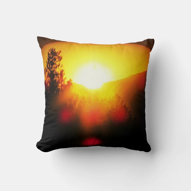 Supernova sunset throw pillow (Front)