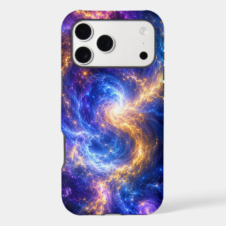 Supernova Vortex: Gold & Blue Space Art iPhone 17 Pro Max Case