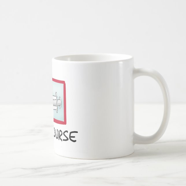 supernurse - Humorous Cartoon Nurse on Syringe. Coffee Mug (Right)
