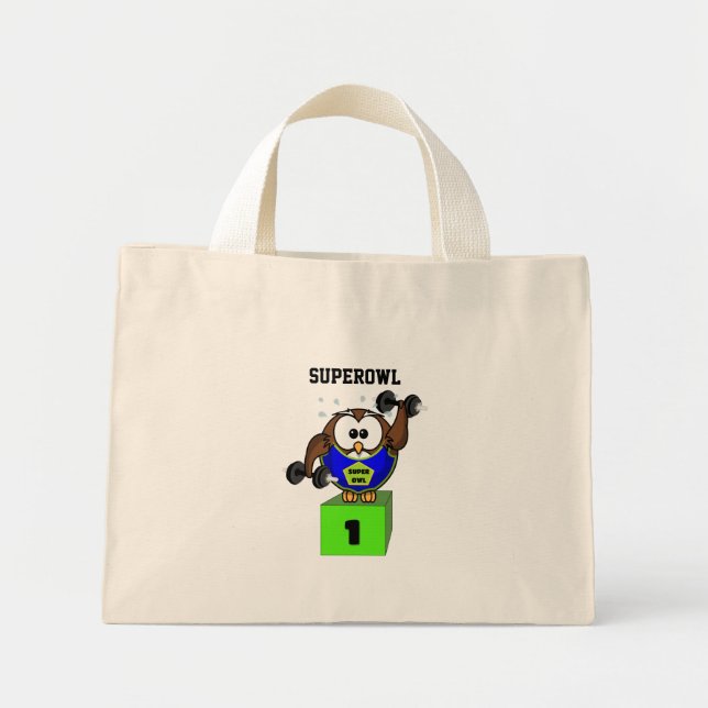 SuperOwl Mini Tote Bag (Front)