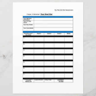 Superpower Worksheet: Goal Star