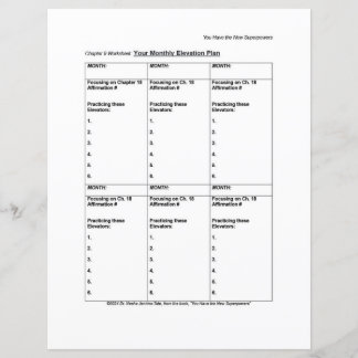 Superpower Worksheet: Monthly Elevation Plan 