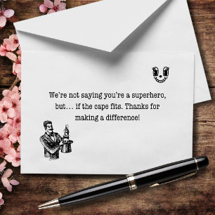 Superpowers Not Required, But Appreciated Letterpress Thank You Card