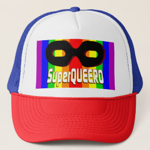 SuperQUEERO - Black Mask Trucker Hat