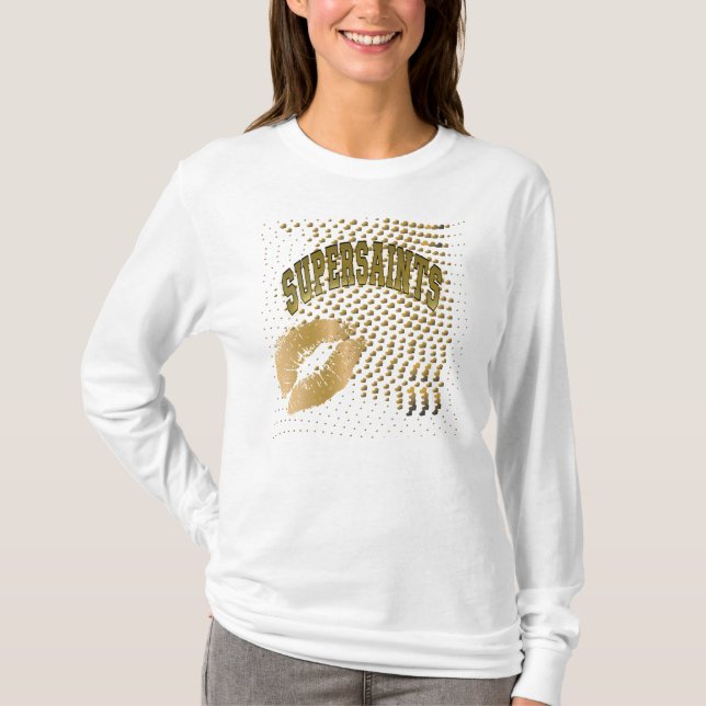 Supersaints, gold kiss/gold hearts T-Shirt (Front)