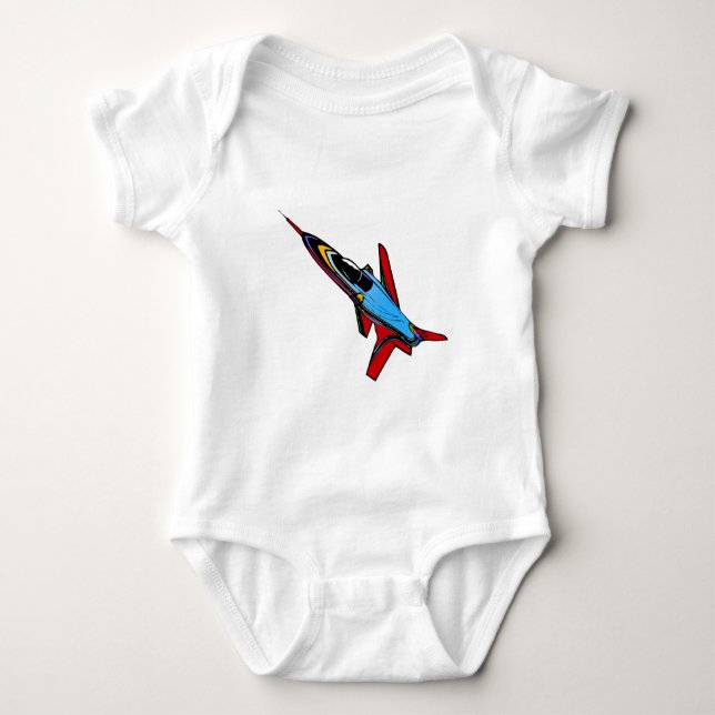 Supersonic Airforce Jet-Fighter Design for Pilots Baby Bodysuit (Front)