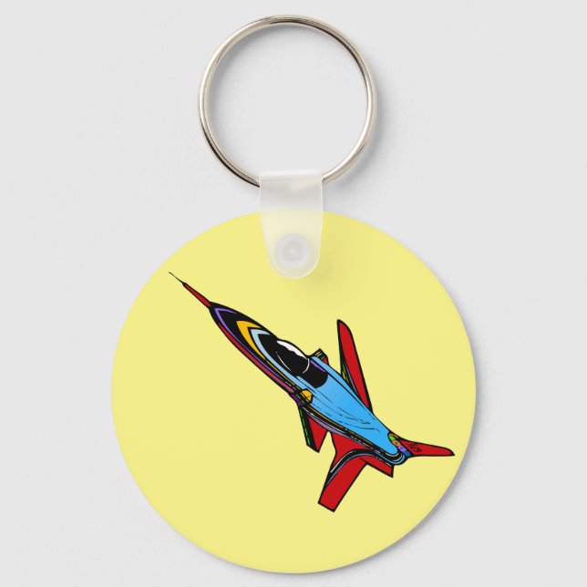 Supersonic Airforce Jet-Fighter Design for Pilots Keychain (Front)