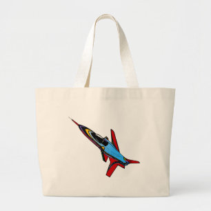 Supersonic Airforce Jet-Fighter Design for Pilots Large Tote Bag