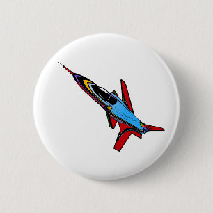 Supersonic Airforce Jet-Fighter Design for Pilots Pinback Button