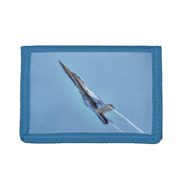 Supersonic Airforce Jet-Fighter Design for Pilots Trifold Wallet (Front)