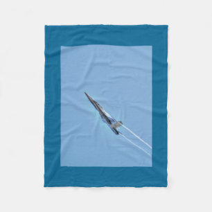Supersonic Airforce Jet-Fighter Designer Gift Fleece Blanket