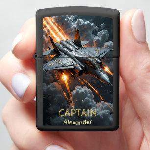 Supersonic Captain's Fiery Warplane Gift Zippo Lighter