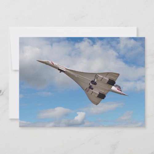 Supersonic Concorde G_BOAB Invitation card