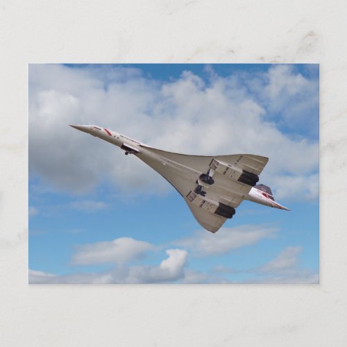 Supersonic Concorde G_BOAB Postcard