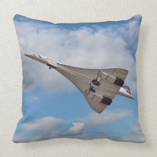 Supersonic Concorde G-BOAB Throw Pillow