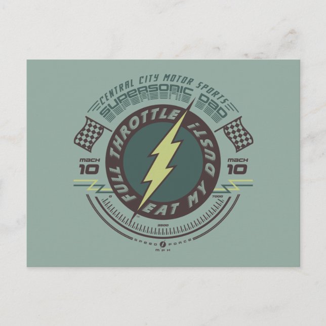 Supersonic Dad - Central City Motor Sports Invitation Postcard (Front)