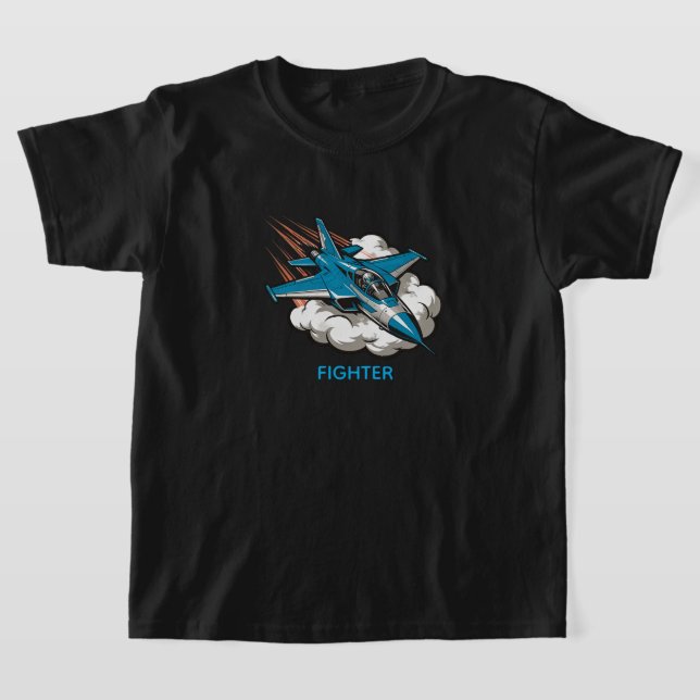 Supersonic Fighter Jet – High-Speed Power Aviation T-Shirt (Laydown)