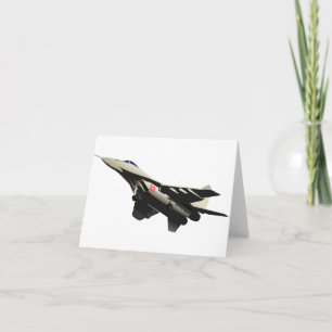 Supersonic Fighter Jet Military Aircraft Card