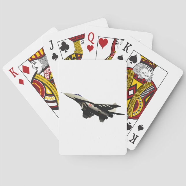 Supersonic Fighter Jet Military Aircraft Poker Cards (Back)
