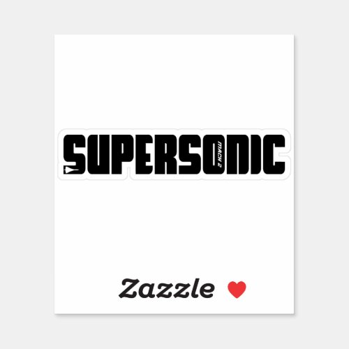 Supersonic Jet Aircraft Sticker