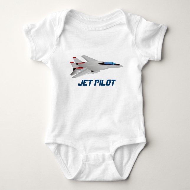 Supersonic Jet-Fighter Design for Kids Baby Bodysuit (Front)
