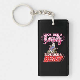 Supersport Motorcycle for a Biker Chick Keychain