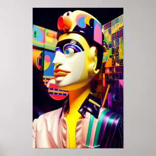 Superstar 80 Ken Gage Retrowave Pop Surrealism Poster