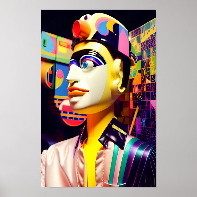 Superstar 80 Ken Gage Retrowave Pop Surrealism Poster (Front)