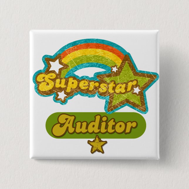 Superstar Auditor Pinback Button (Front)