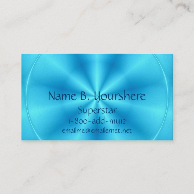 Superstar Blueberry Color Business Card (Front)