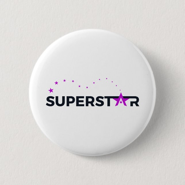 Superstar Bouncing Pink Button (Front)