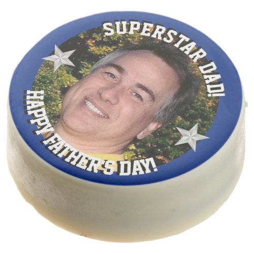 Superstar Dad Fathers Day Photo Chocolate Covered Oreo