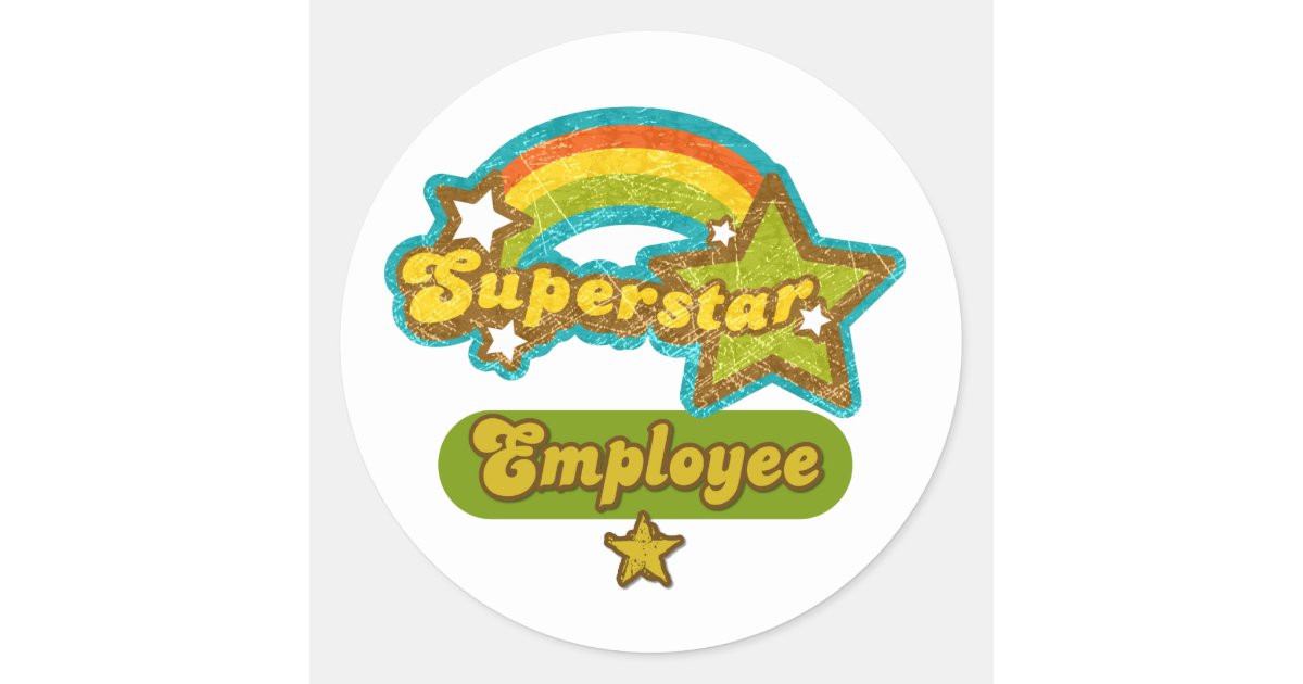 Great job stars employee recognition stickers, Zazzle