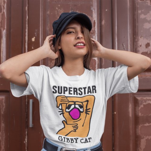SUPERSTAR funny Gibby Cat Ginger ladies T_shirts