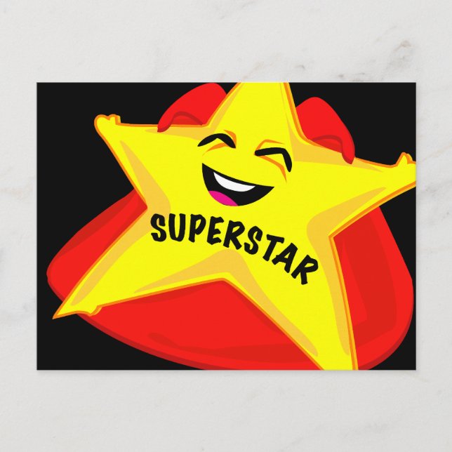 superstar humorous postcard! postcard (Front)
