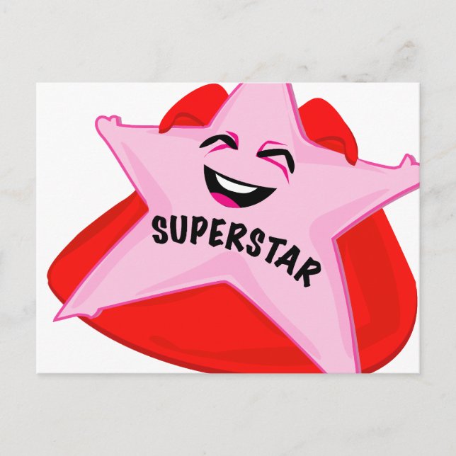 superstar humorous postcard! postcard (Front)