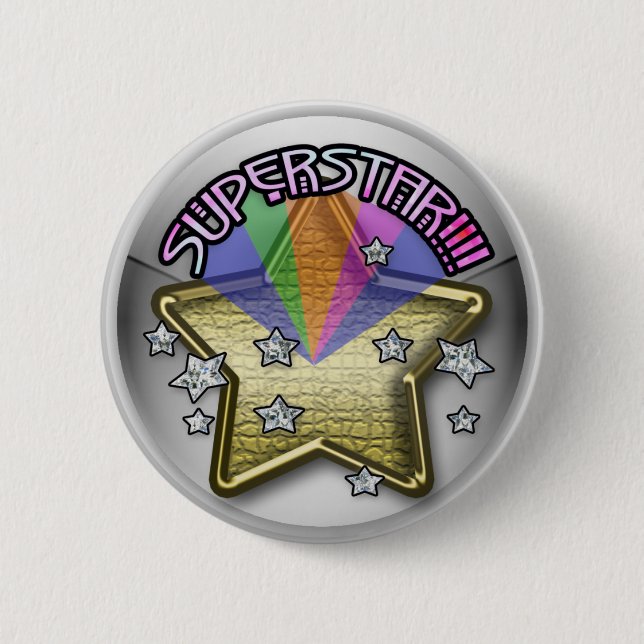 superstar kid pinback button (Front)