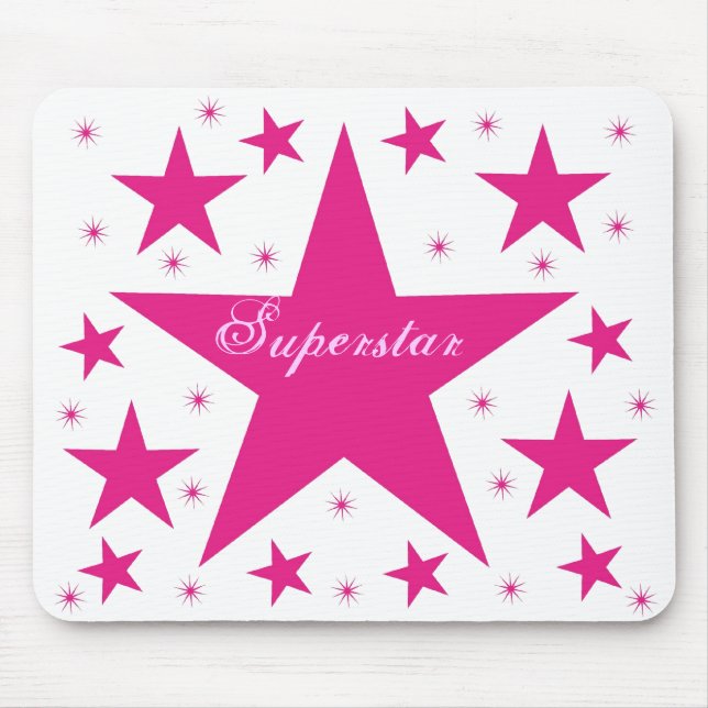 Superstar Mousepad, Pink Mouse Pad (Front)
