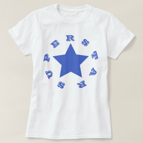 SUPERSTAR  Navy Blue Star Womens Basic T_Shirt