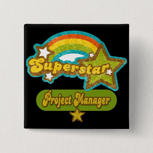Superstar Project Manager Button (Front)