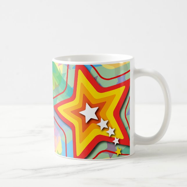 Superstar Rainbow Colorful Custom Gift Mug (Right)
