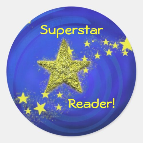 Superstar Reader Classic Round Sticker