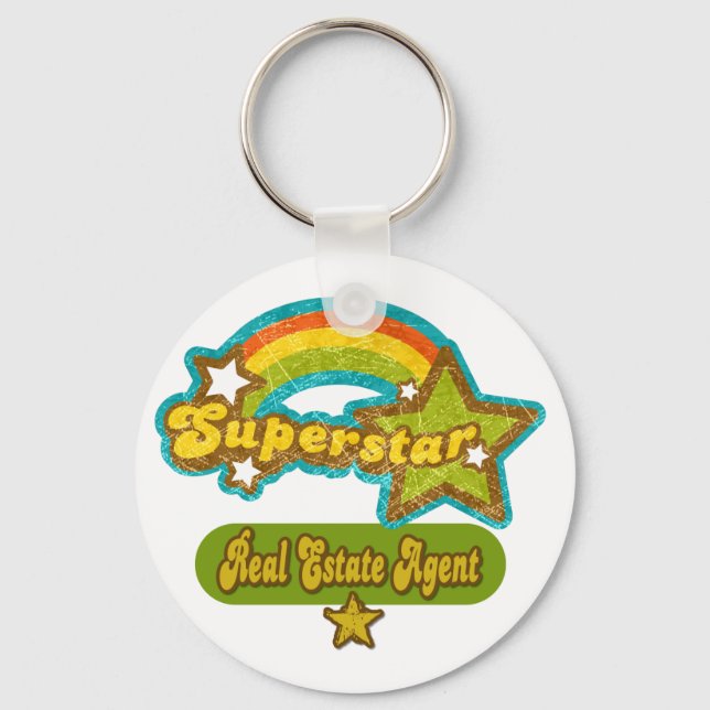 Superstar Real Estate Agent Keychain (Front)