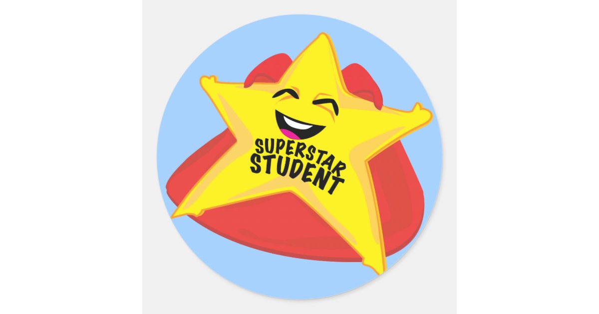 superstar student funny sticker! classic round sticker | Zazzle superstar student funny sticker! classic round sticker | Zazzle