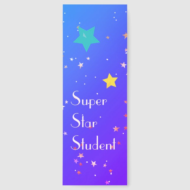 SuperStar Student with Stars  Bookmarks (Front)