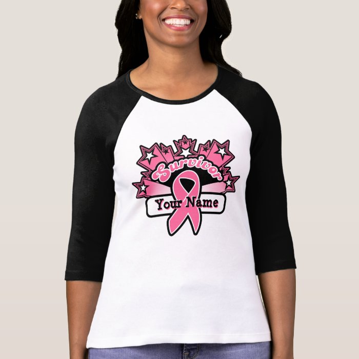 Superstar Survivor Custom Name Breast Cancer T Shirts